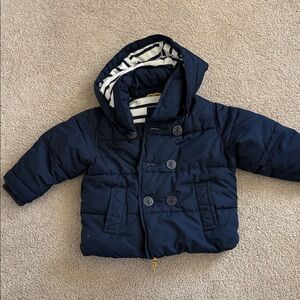 GAP Navy Blue Puffer Jacket with Hood